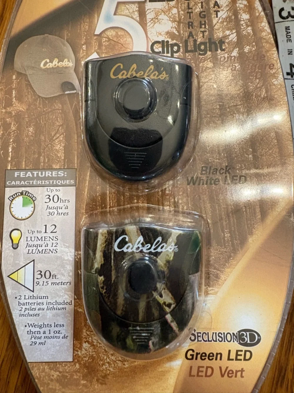 Cabela's Clip Light Duo in Black and Camouflage Green